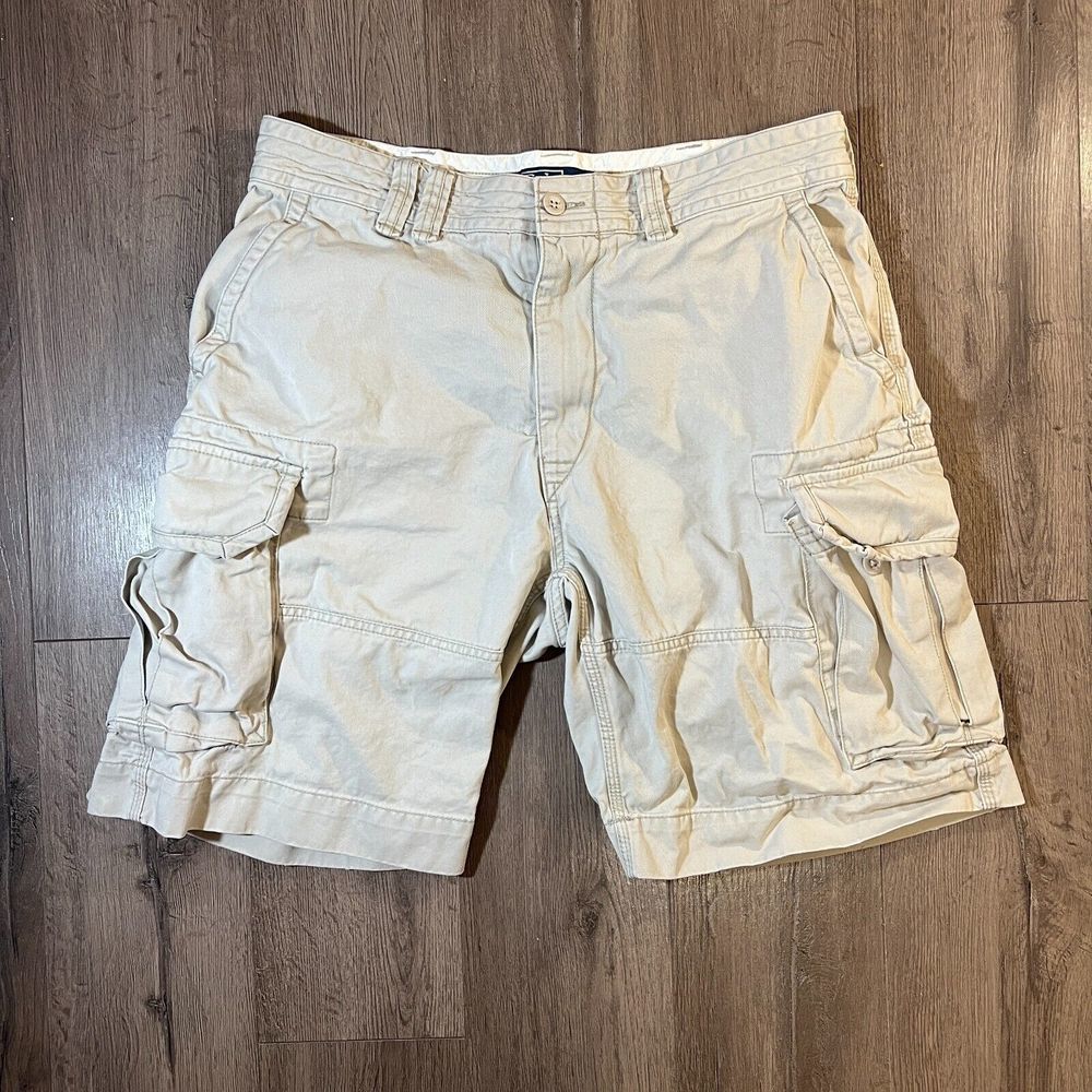 Vintage Polo Ralph Lauren Shorts Mens 34 Tan Khaki Chino Cargo Utility Outdoors